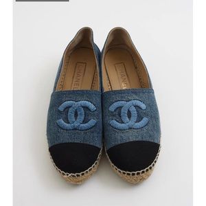 Rare Chanel Denim Espadrille, EU 41, Like New